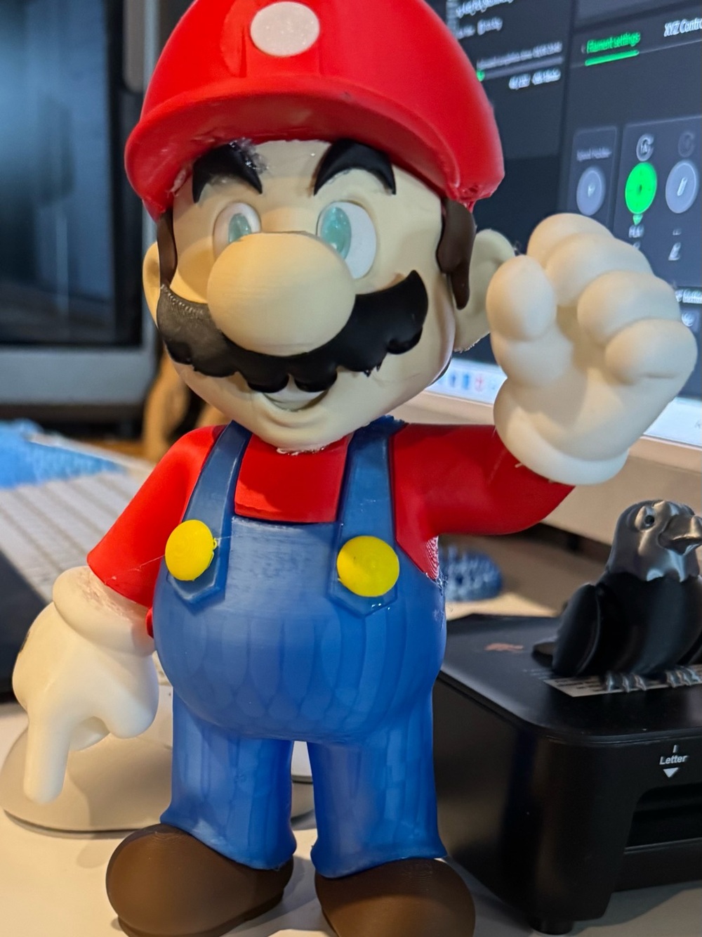 Super Mario Red & Blue Figure - Mario Character Collectible. 3D printed statue
